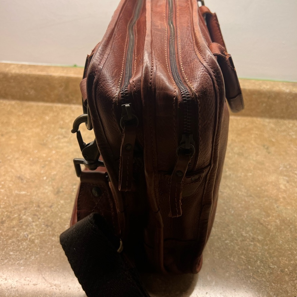 HANK LEATHER SATCHEL-COGNAC-EXCELLENT CONDITION - Picture 11 of 15